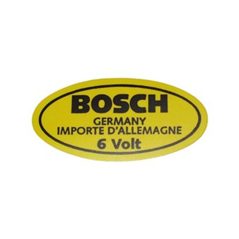 Klistremerke til 6V Bosch coil