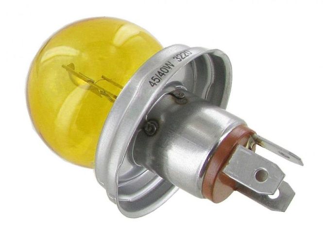 Hovedbilde Lyspære gul 12V 45/40W P45T