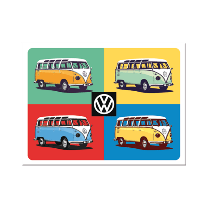 Hovedbilde Volkswagen Bulli Pop Art Kjøleskapsmagnet